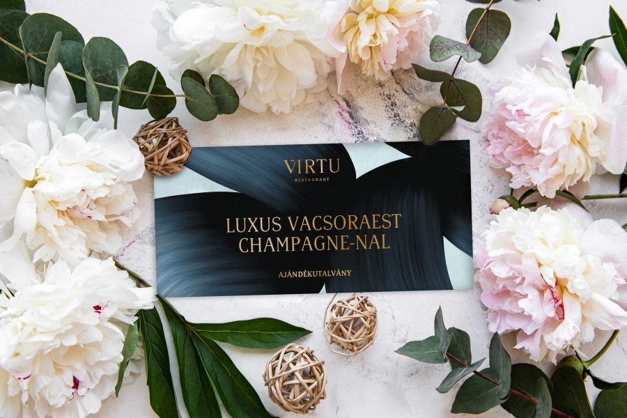 Luxus vacsoraest champagne-nal