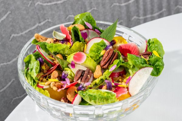Aurora Salad – Romaine lettuce with citrus vinaigrette and toasted seeds